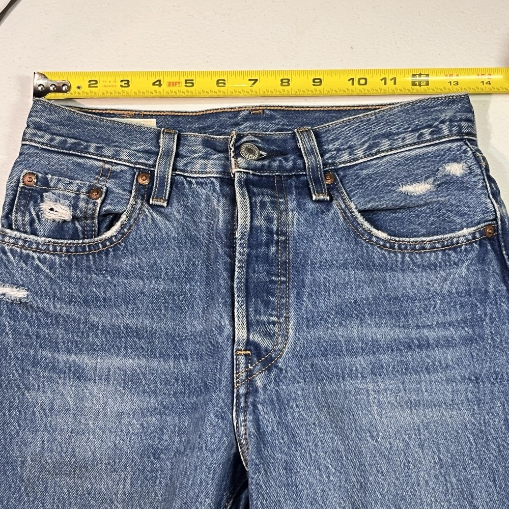 Levi's 501 Women's 27x26 Premium Denim Blue Jeans EUC No Size Tag - Picture 10 of 11